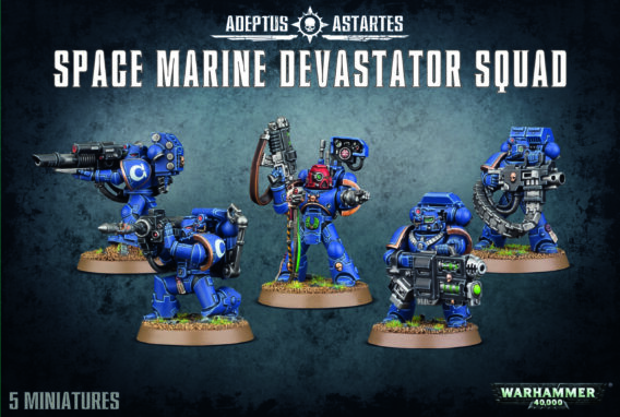 Space Marine devastator squad