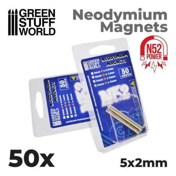 Aimants Néodymes 5x2mm - 50 units (N52)