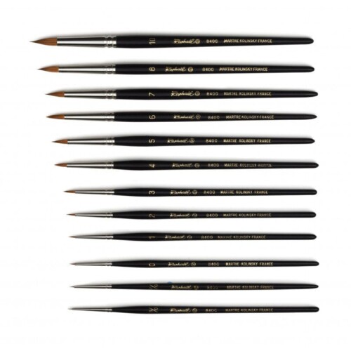 Pinceau Aquarelle Kolinsky N°1 Rond court - 8400.1