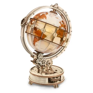 puzzle en bois globe terrestre lumineux