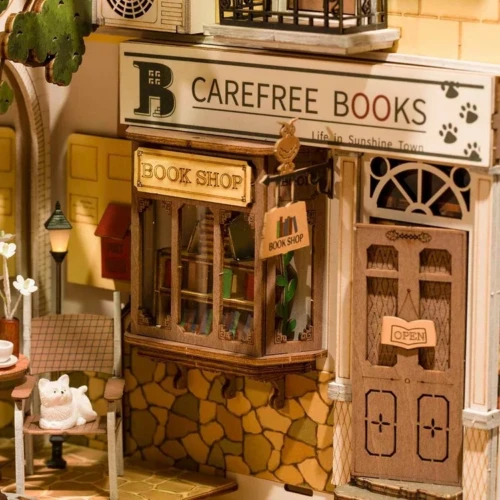 livre en kit bookend ville ensoleillée