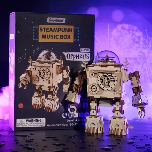boîte à musique robot steam punk orphée