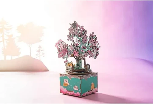 boîte à musique cerisier en fleurs