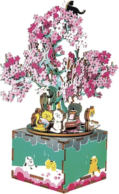 boîte à musique cerisier en fleurs