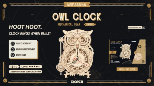horloge hibou owl clock