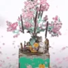 boîte à musique cerisier en fleurs