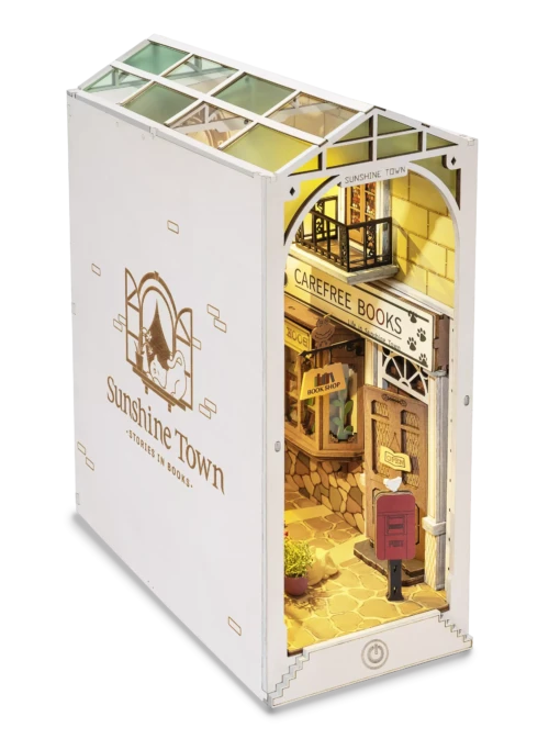 livre en kit bookend ville ensoleillée