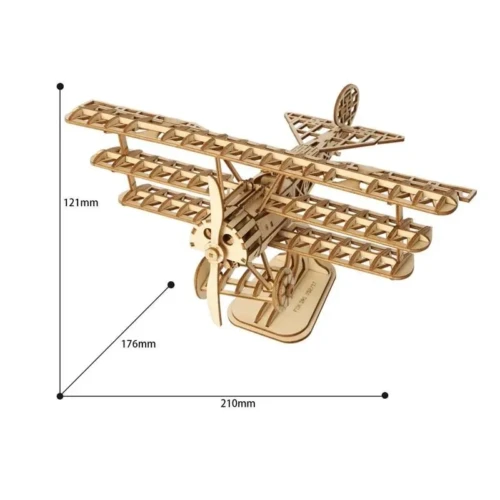 puzzle 3d bois avion rokr 4