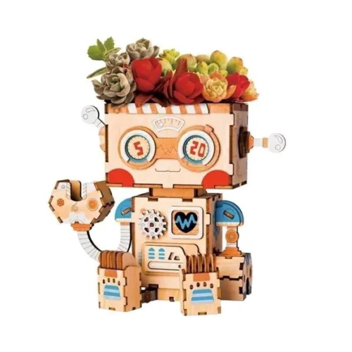 pot à fleurs robot