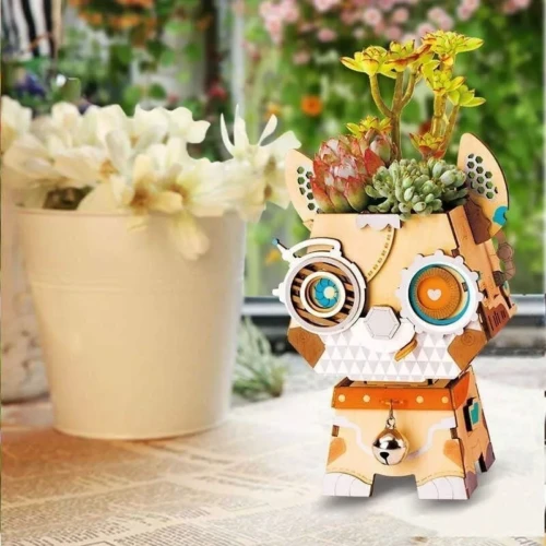 pot a fleurs chiot