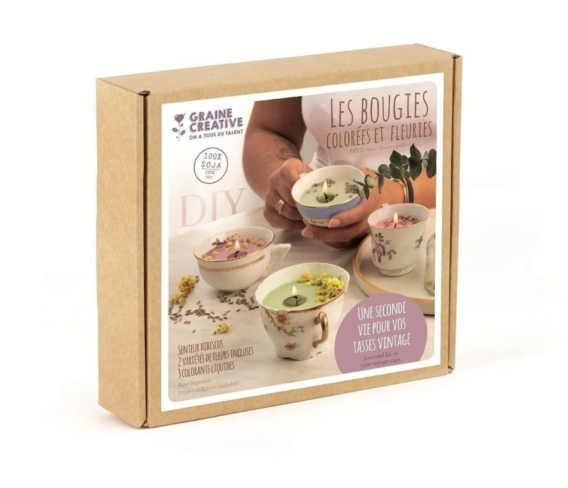 KIT BOUGIES FLEURIES ET COLOREES